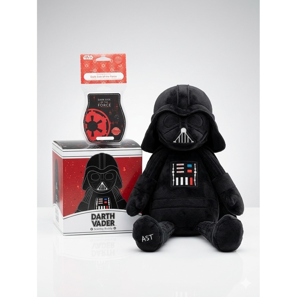Scentsy Star Wars Darth Vader Buddy Plush w/ Box & Dark Side Force Scent Pak